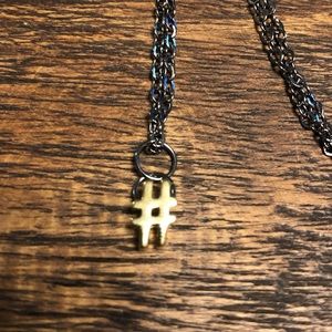 Kendra Scott hashtag charm with necklace